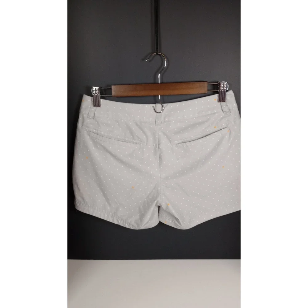 Nike Golf Womens Gray Polka Dot Dri-Fit Shorts Tangerine Swoosh Size 2